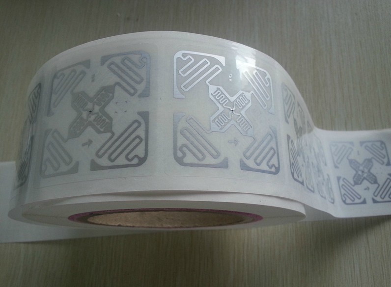 Label RFID UHF Kertas Monza 4E 860-960Mhz untuk pencetak Termal