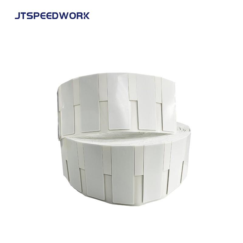 JT-K8025 80*25*1.26mm 860-960Mhz UHF Fleksibel Boleh Dicetak Pada Label RFID Logam Impinj Monza R6-P