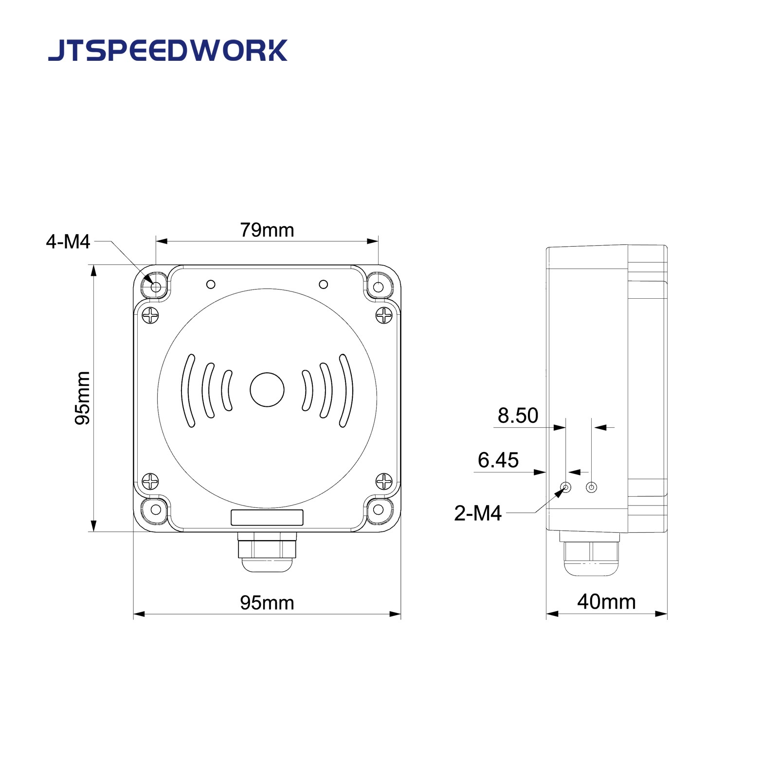 Pembaca RFID Gred Industri UHF UHF 0-3m 860-960MHz JT-7100