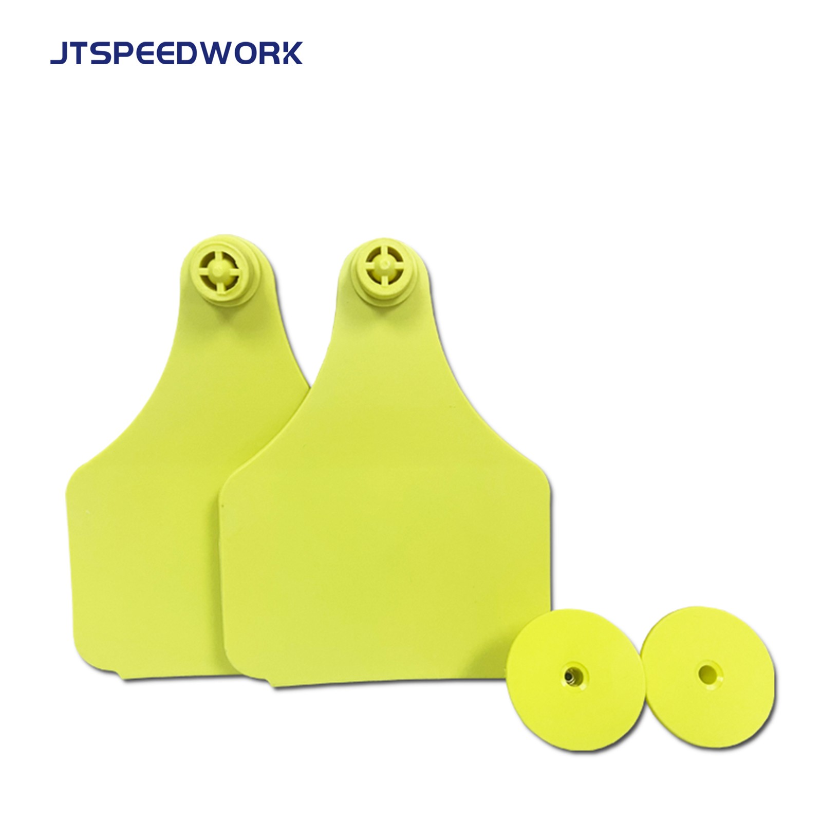 Tag Telinga Lembu Haiwan RFID UHF JT-E10080 100*75mm Untuk Pengurusan Ternakan