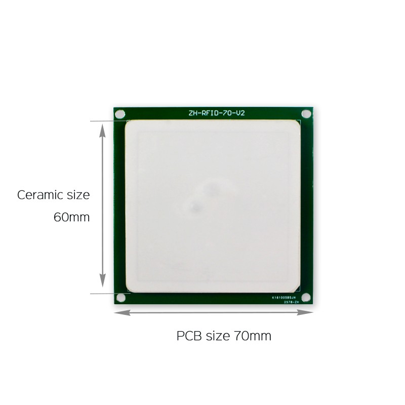 Antena Seramik RFID UHF JT-T0060 4dBi Penyambung Boleh Disesuaikan Polarisasi Bulat RHCP 860-960MHz