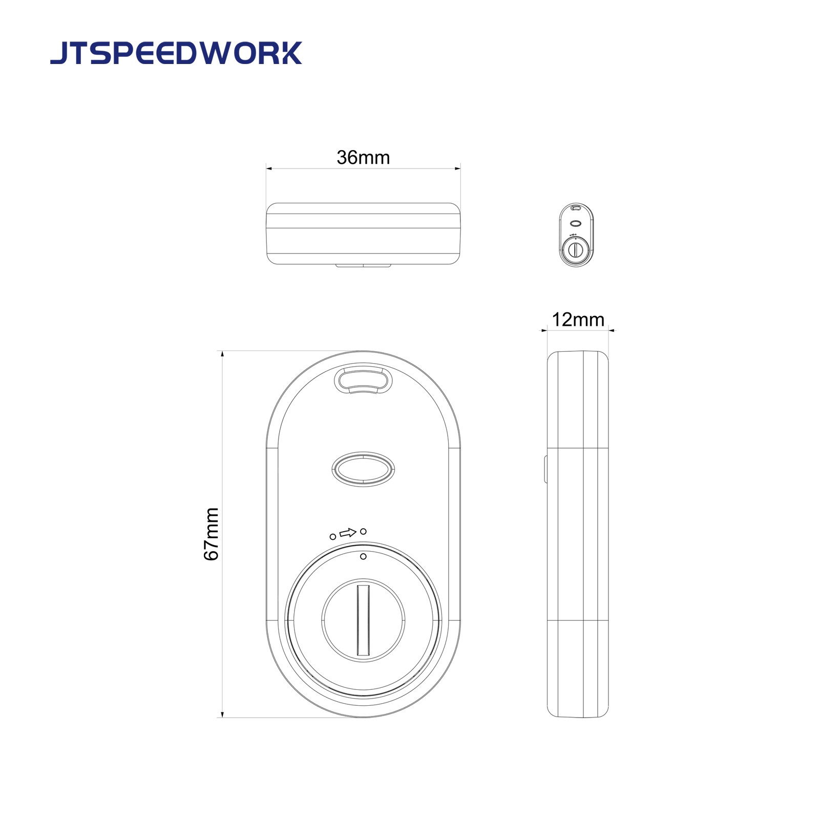 Tag Akustik Optik RFID Aktif JT-T2483 2.4GHz dengan Cahaya dan Bunyi