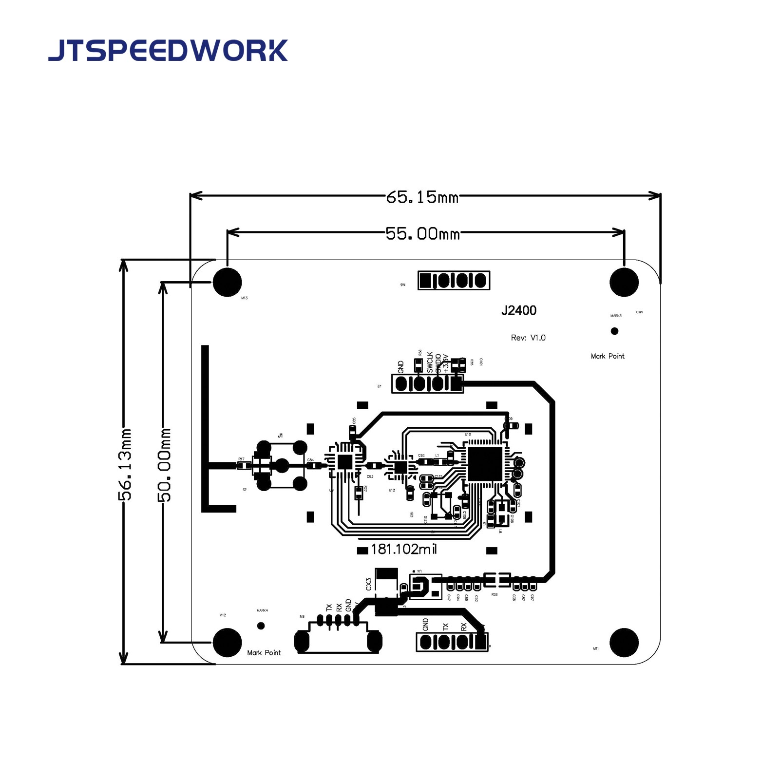 Modul RFID Aktif JT-2400 2.45GHz