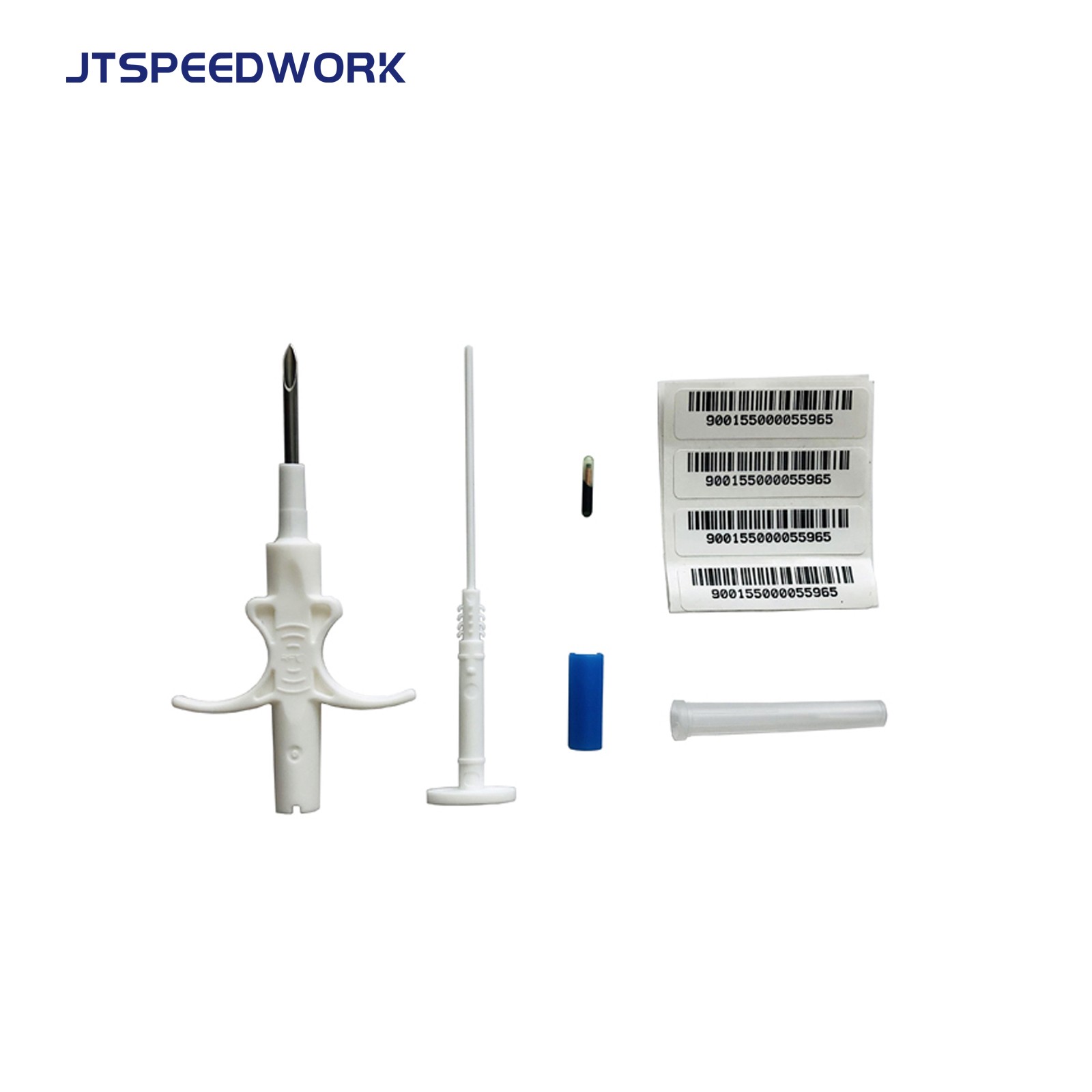 Cip Tag RFID JT-A002 ID Haiwan Peliharaan Tag Penjejakan Mikrocip Haiwan Boleh Disuntik Haiwan 134.2khz Diimplan Dengan Jarum Pakai Buang
