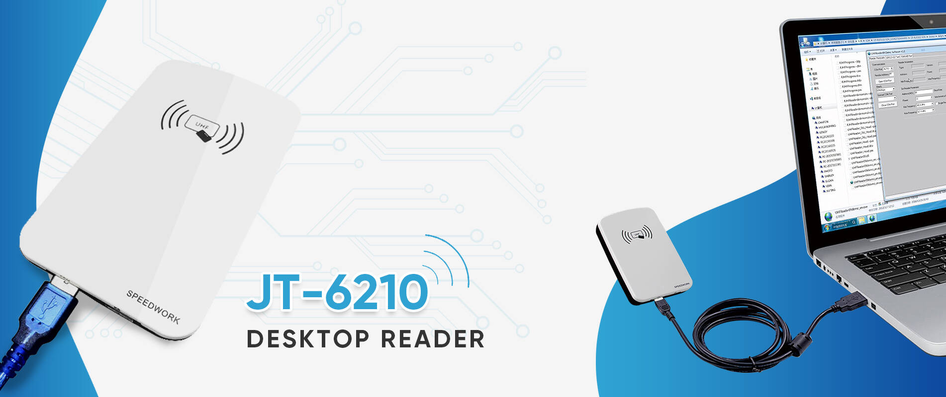 Penulis Pembaca USB Desktop RFID UHF