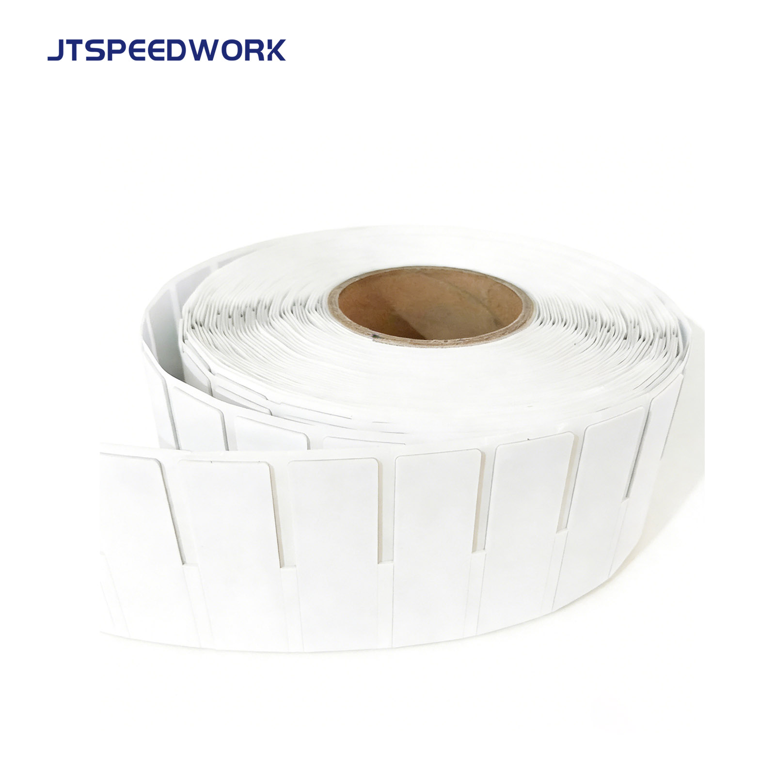 JT-K8025 80*25*1.26mm 860-960Mhz UHF Fleksibel Boleh Dicetak Pada Label RFID Logam Impinj Monza R6-P